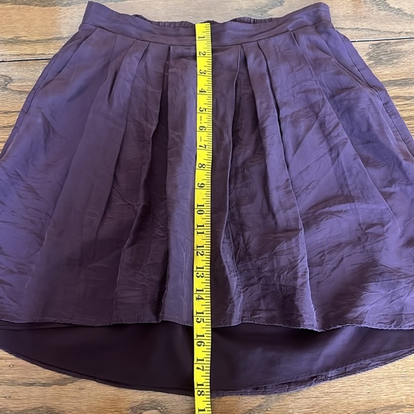 Madewell Skirt Womens XS Purple Hi Lo Silk Blend Pockets Pull On - Picture 8 of 11